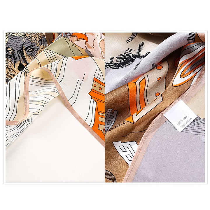 Buddha Stones Pintura al óleo Ciudad Escena de nieve Castillo Loto 100% Seda de morera Cuello Bufanda para el cabello - image 12