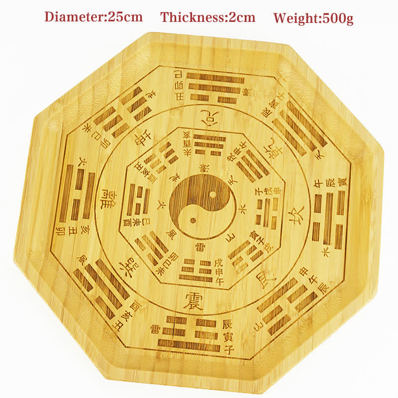 Mapa de Bagua de Bambú Feng Shui Mapa de Energía de Armonía - Mapa Bagua 25cm - image 28