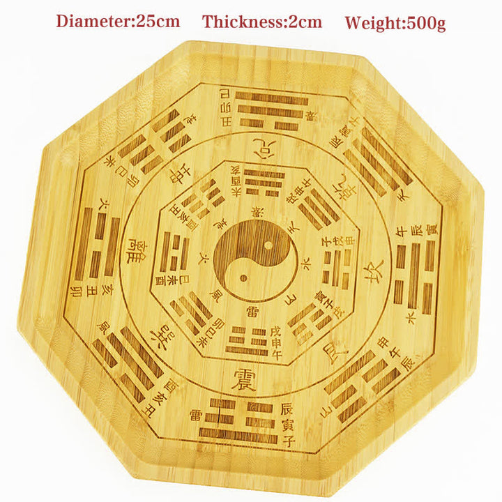 Mapa de Bagua de Bambú Feng Shui Mapa de Energía de Armonía - Mapa Bagua 25cm - image 28