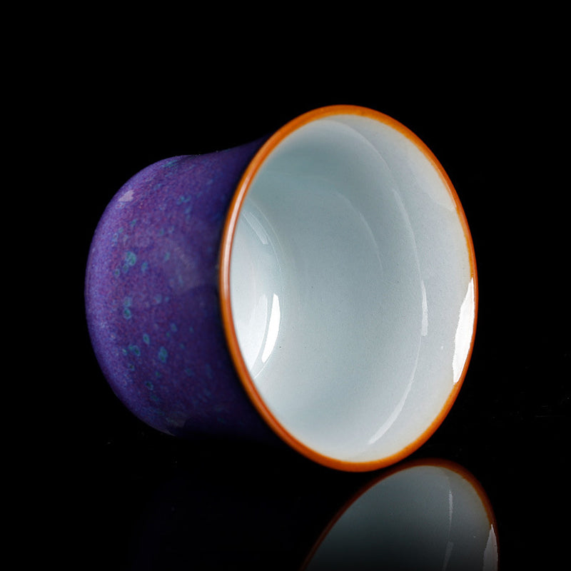 Taza de té de cerámica con diseño de bambú y cambio de horno de Buddha Stones , taza de té de Kung Fu