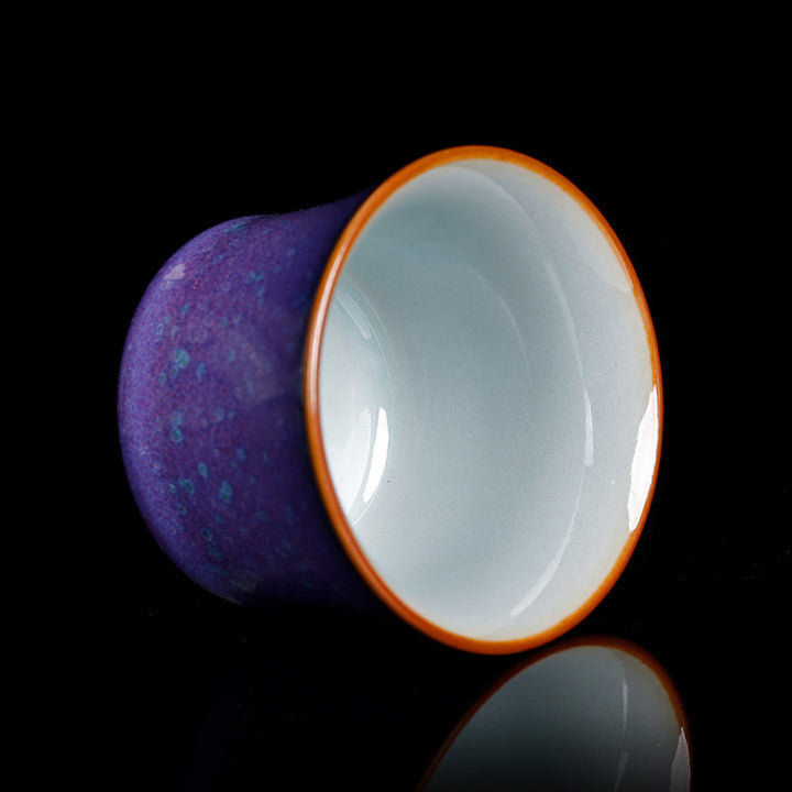 Taza de té de cerámica con diseño de bambú y cambio de horno de Buddha Stones , taza de té de Kung Fu