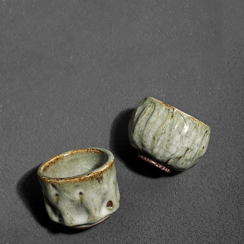 Buddha Stones hechas a mano, textura de hielo agrietada Simple, taza de té de cerámica china Jianzhan, taza de té de Kung Fu