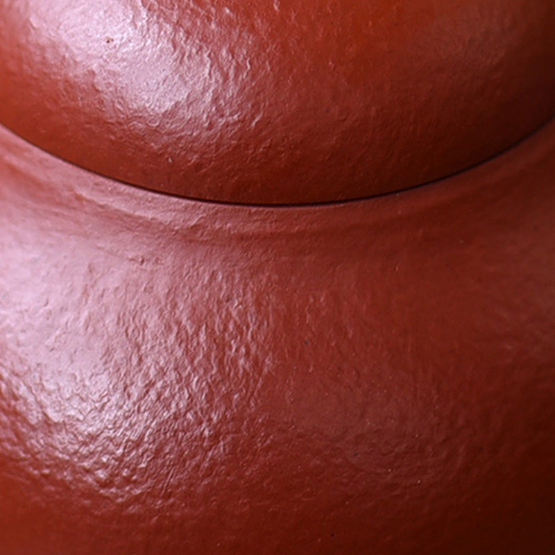 Tetera de kungfú de arcilla púrpura marrón Wen Dan hecha a mano con Buddha Stones Yixing