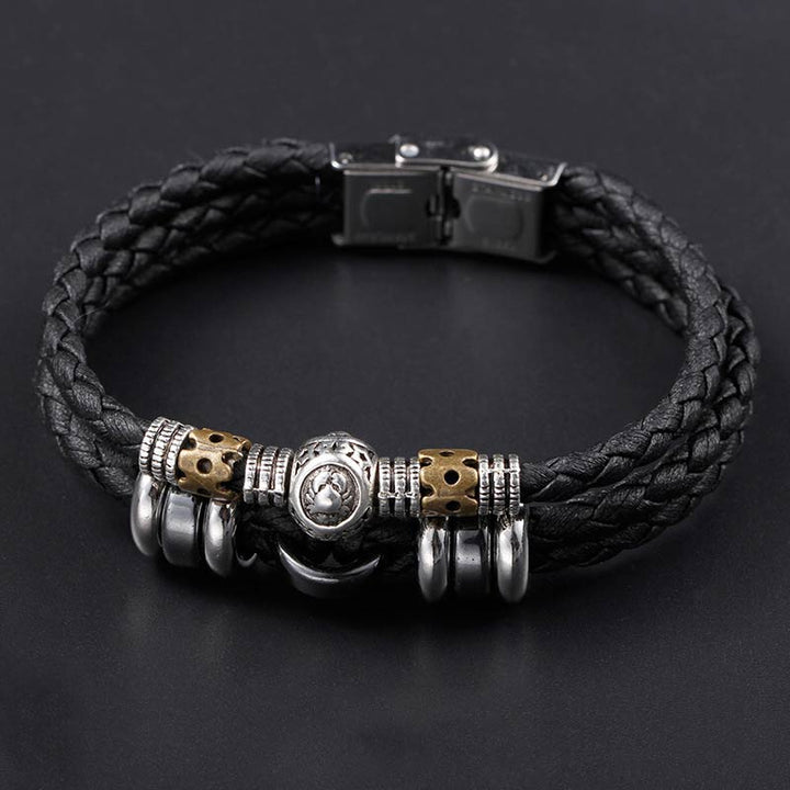 Buddha Stones Pulsera de Protección de Hematita 12 Constelaciones del Zodíaco