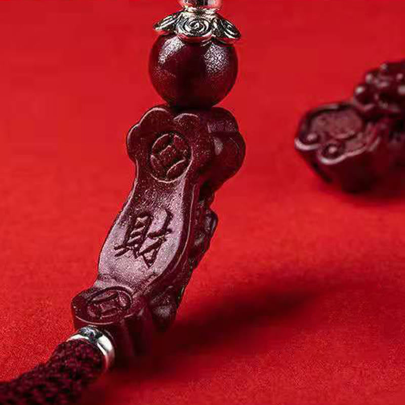 Pulsera trenzada de cinabrio PiXiu hecha a mano con Buddha Stones - image 6