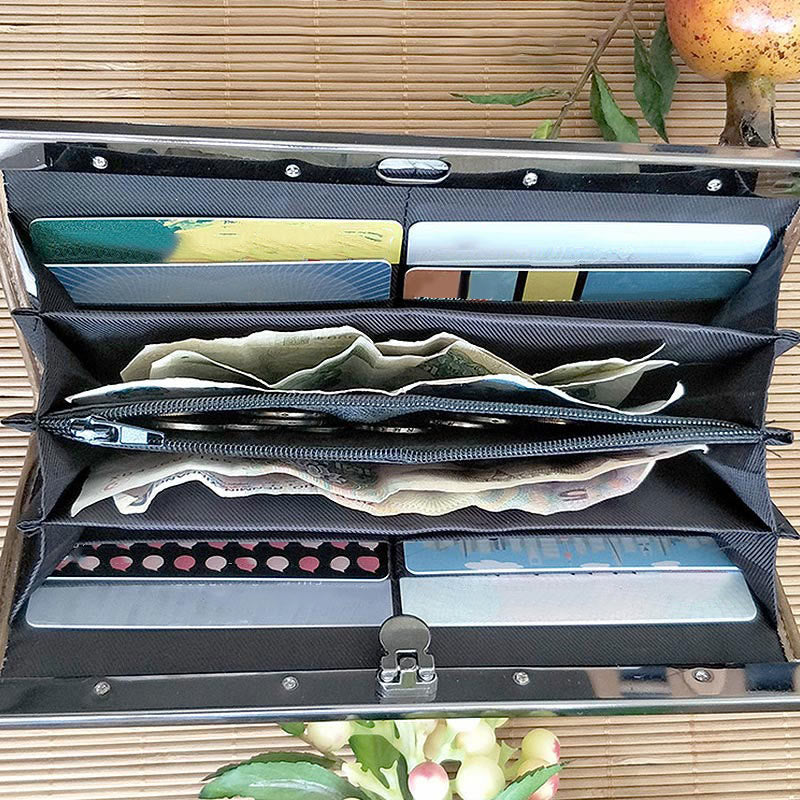 Monedero de compras con bordado de doble cara de bambú, flor de Buddha Stones , ciruela, flor de melocotón, tarjetero para efectivo de gran capacidad - image 3