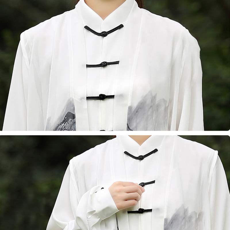 Conjunto de ropa Unisex para práctica de Tai Chi Qigong, pintura de tinta, meditación, oración espiritual, Zen, 3 uds. - image 12