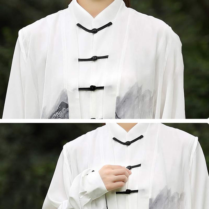 Conjunto de ropa Unisex para práctica de Tai Chi Qigong, pintura de tinta, meditación, oración espiritual, Zen, 3 uds. - image 12