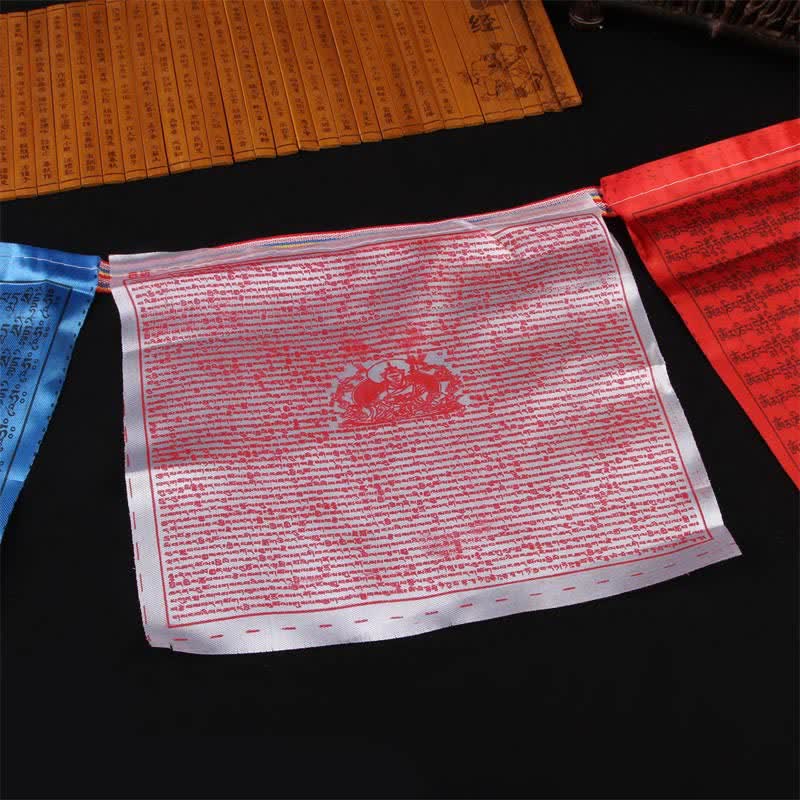 Bandera tibetana de oración al aire libre auspiciosa de caballo de viento de 5 colores