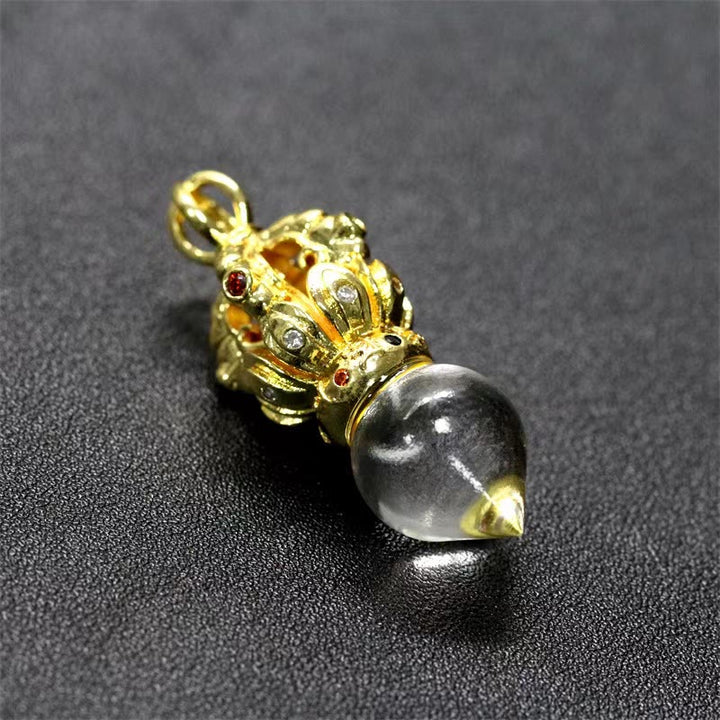 Buddha Stones tibetano Dorje Vajra 4 puntas Lotus Liuli cristal fuerza collar colgante - image 24