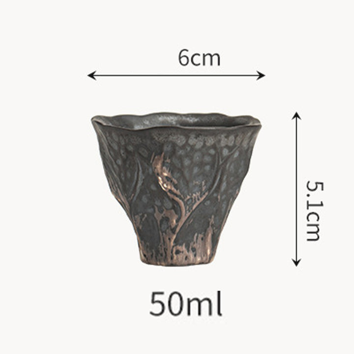 Taza de té de cerámica Zen con forma de flor de loto, Buddha Stones, taza de té de Kung Fu, 50ml