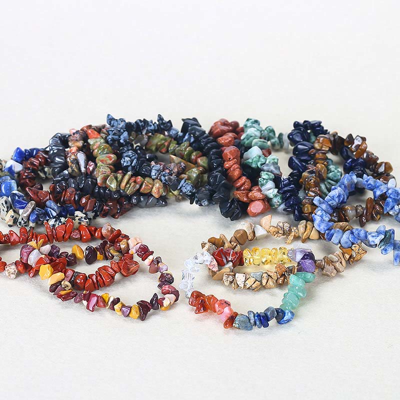 Pulsera calmante de calidez de piedra de cristal de forma irregular natural - image 59