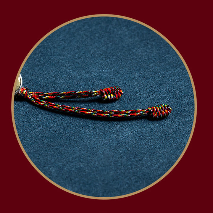 Pulsera de cuerda colorida hecha a mano con Buddha Stones de Plata de Ley 925 del zodíaco chino, protección de Buda natal - image 5