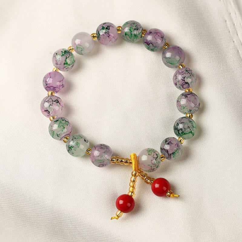 Pulsera de armonía con cuentas de cristal Liuli de Buddha Stones