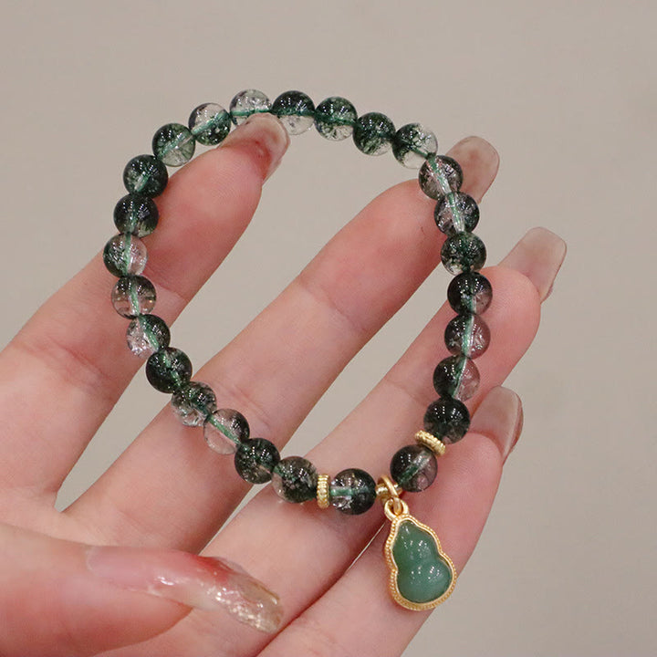 Buddha Stones con forma de calabaza de confianza fantasma verde natural con piedras de Buda
