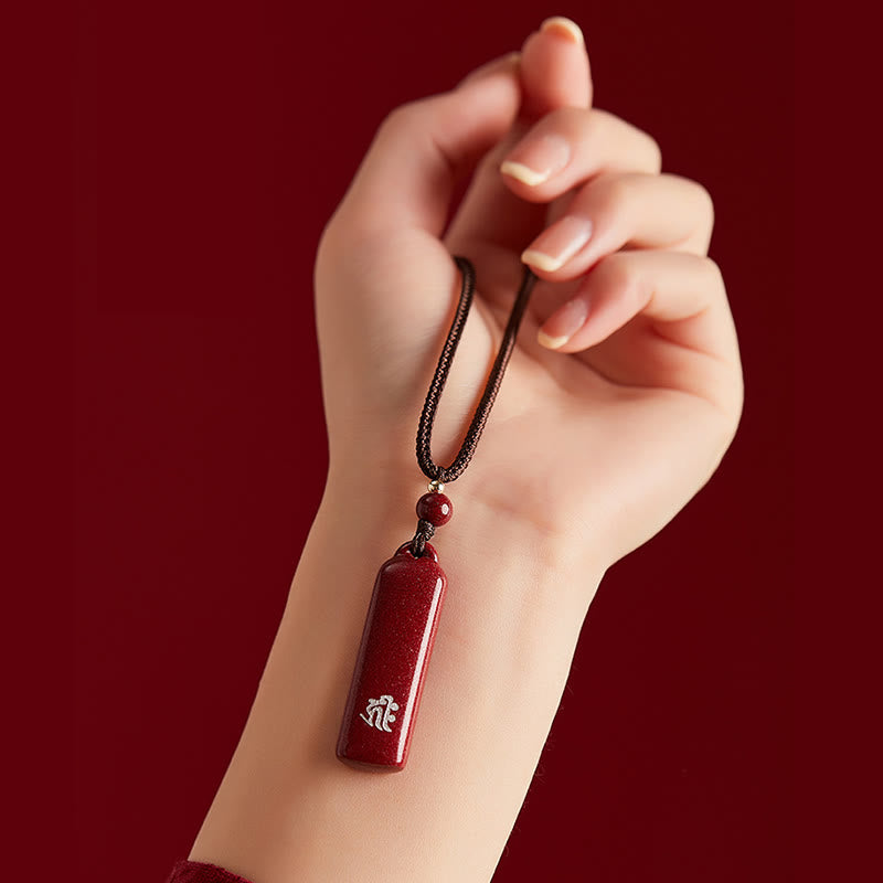 Colgante de collar de cadena de protección con amuleto de cinabrio de Buda natal del zodiaco chino - image 6
