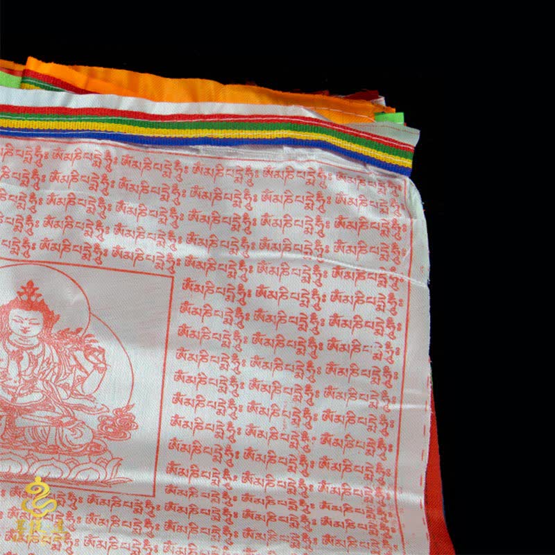 Bandera de oración tibetana de 5 colores con bendición de caballo de viento al aire libre, 20 unidades