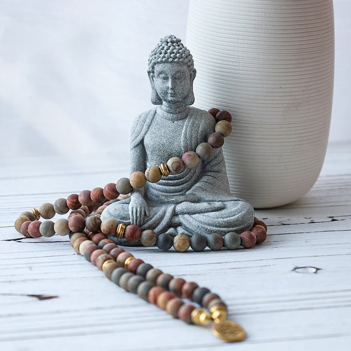 Paquete de regalo curativo de meditación tibetana con Buddha Stones - image 4