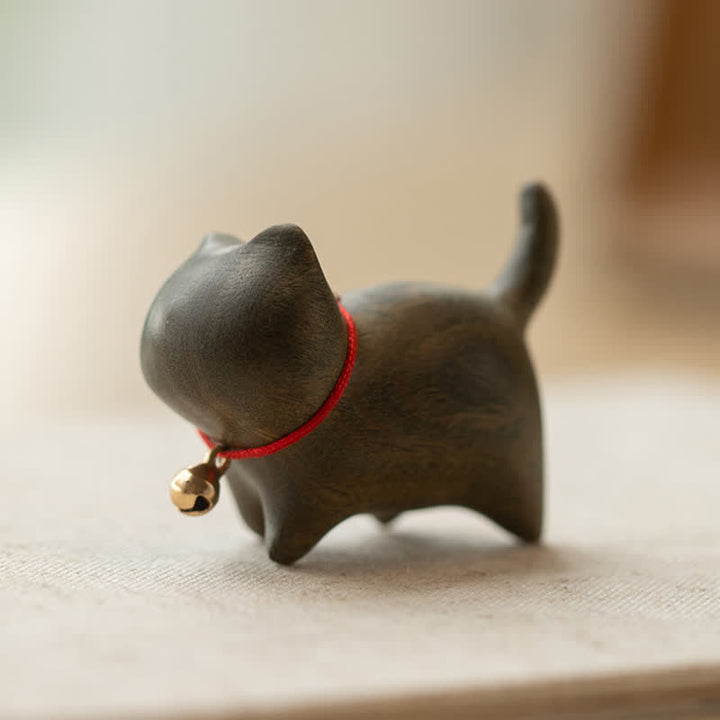 Buddha Stones Sándalo Verde Hoja Pequeña Sándalo Rojo Lindo Gato Animales Calmante Paz Decoraciones