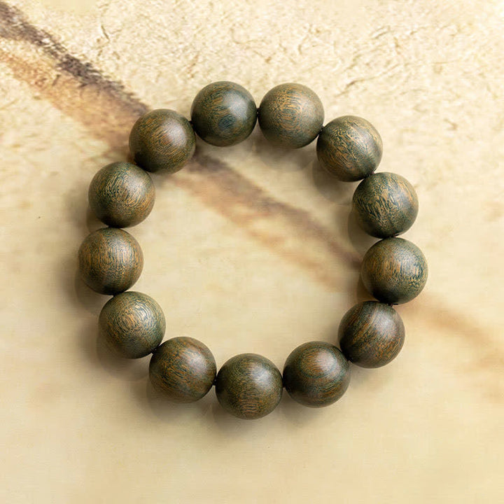 Pulsera de curación calmante de sándalo verde tibetano