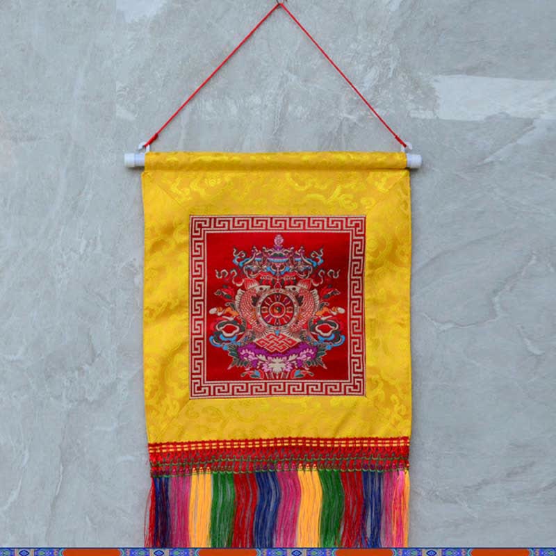 Arte de pared de poder espiritual de símbolos auspiciosos de Vajra