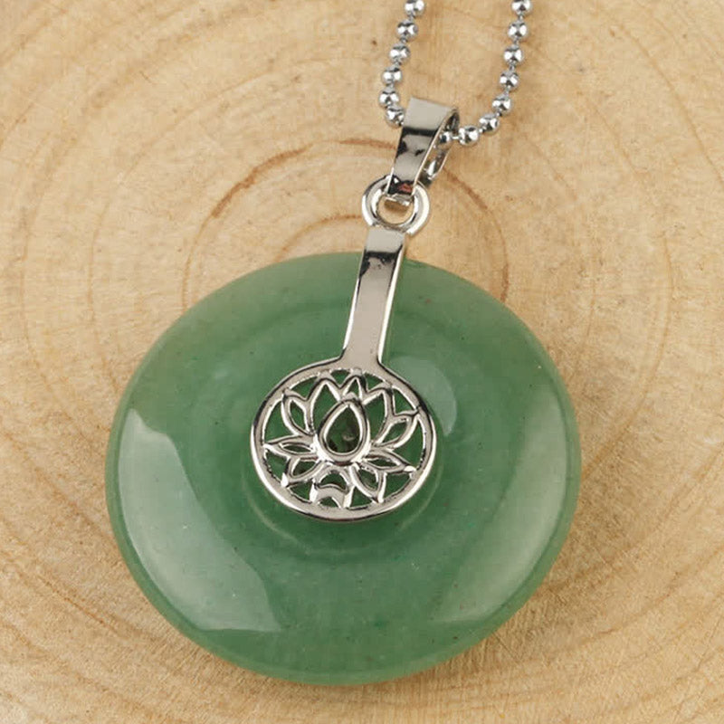 Buddha Stones, varios cristales, amatista, cristal rosa, colgante de collar curativo de loto - Aventurina verde - image 25