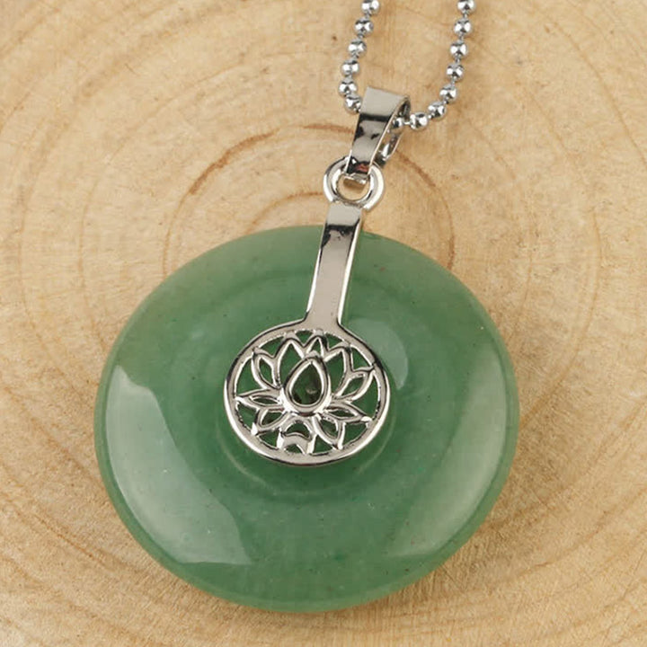 Buddha Stones, varios cristales, amatista, cristal rosa, colgante de collar curativo de loto - Aventurina verde - image 25