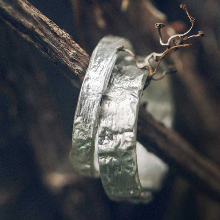 Anillo de pareja de bendición de diseño simple de plata de ley 925 - image 8