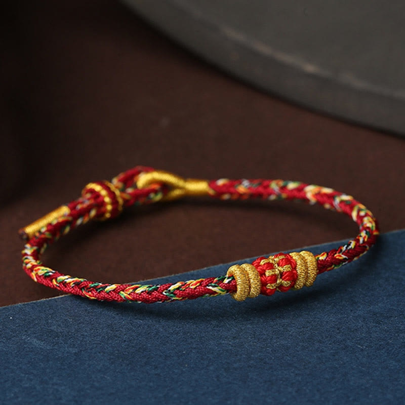 Pulsera trenzada de la suerte con nudo King Kong y cuerda colorida hecha a mano con Buddha Stones - image 7