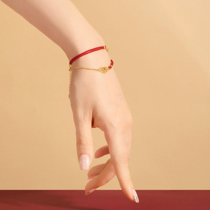 Pulsera de cadena con cierre de buenos deseos, Buddha Stones , fuerza de la suerte