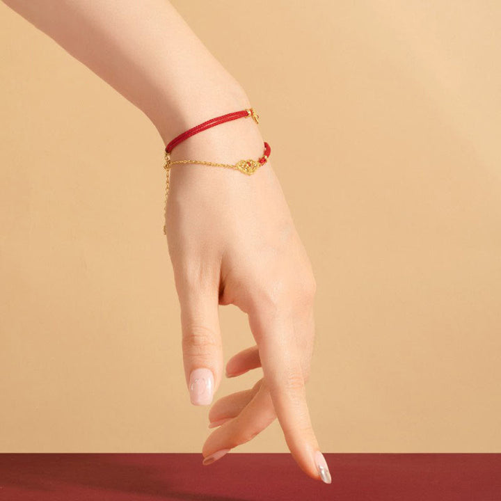 Pulsera de cadena con cierre de buenos deseos, Buddha Stones , fuerza de la suerte