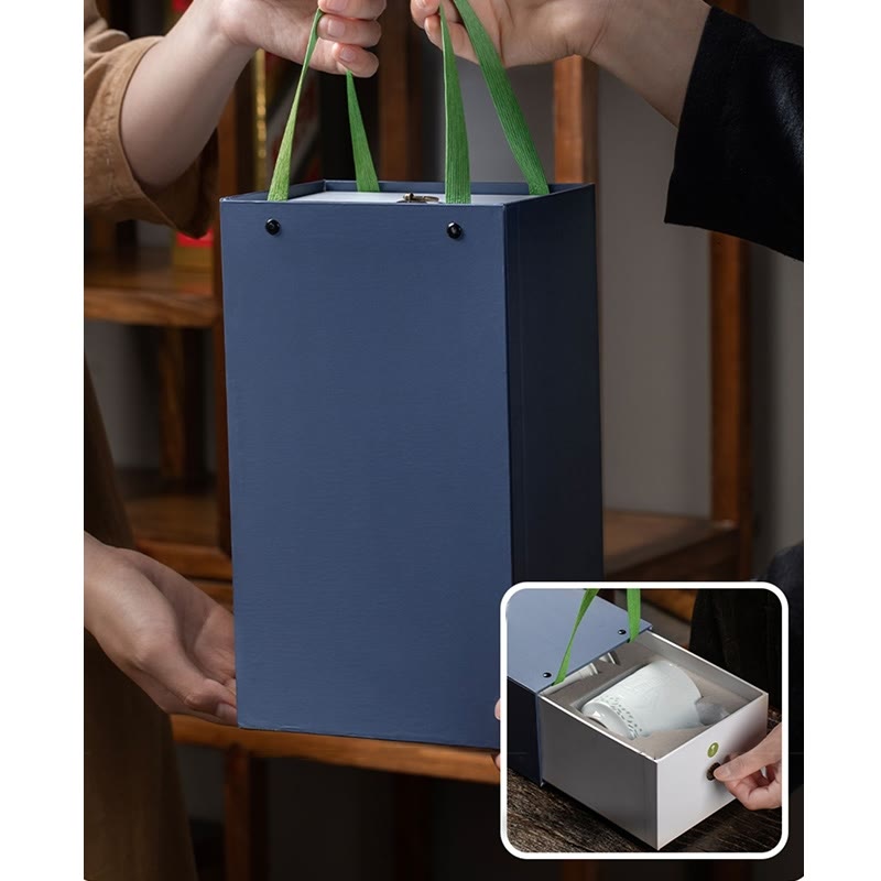 Buddha Stones Jingdezhen Linglong porcelana auspiciosa dragón Fénix barco navegación suave taza de té de cerámica tazas de té de oficina 420ml