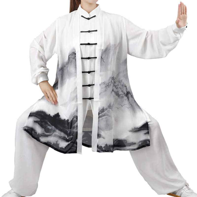 Conjunto de ropa Unisex para práctica de Tai Chi Qigong, pintura de tinta, meditación, oración espiritual, Zen, 3 uds. - image 13