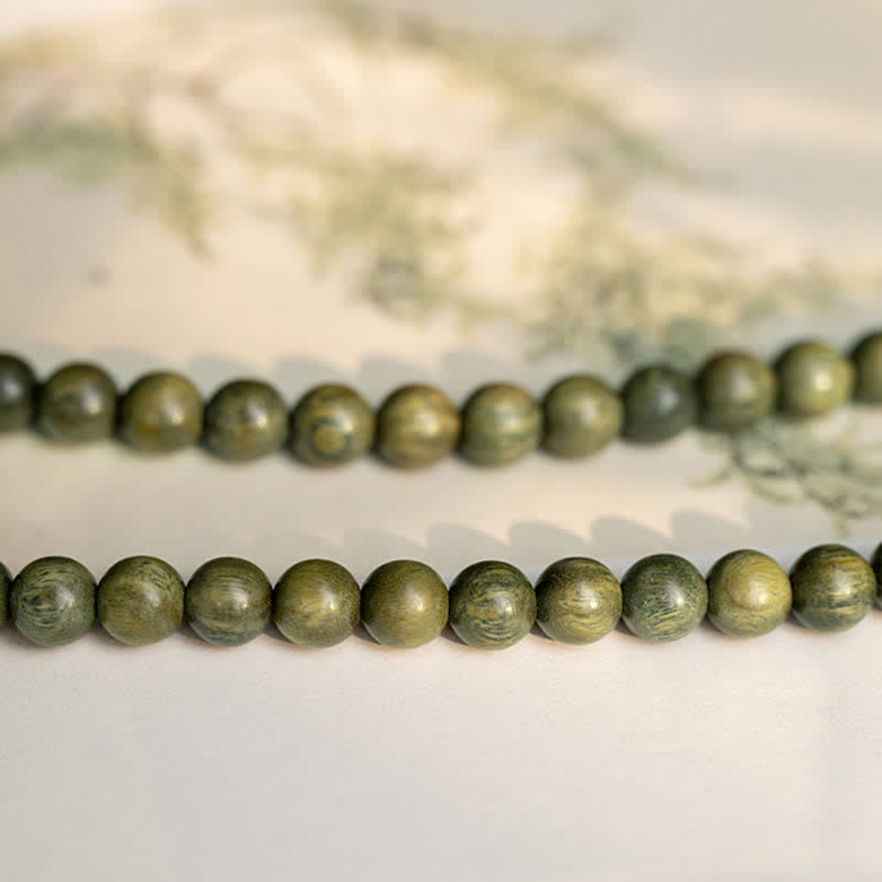 Pulsera de paz positiva de sándalo verde