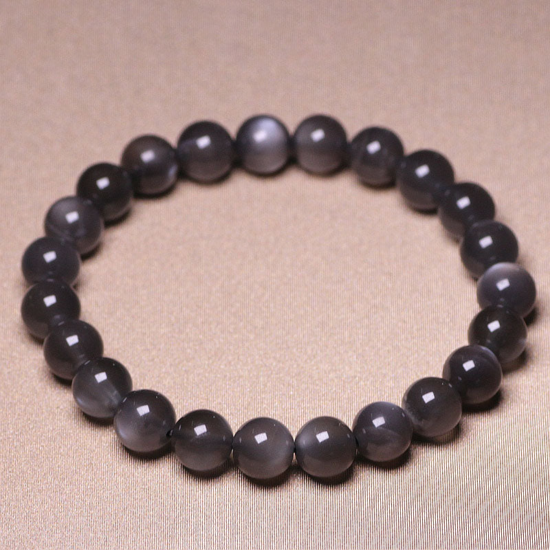 Pulsera de cuentas de amor positivo de piedra lunar natural