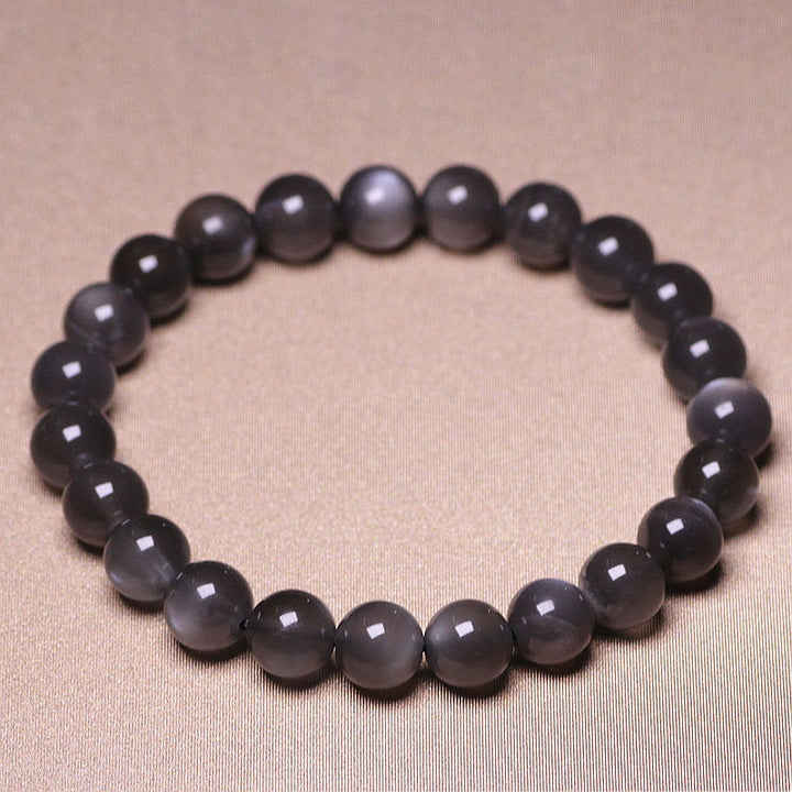 Pulsera de cuentas de amor positivo de piedra lunar natural