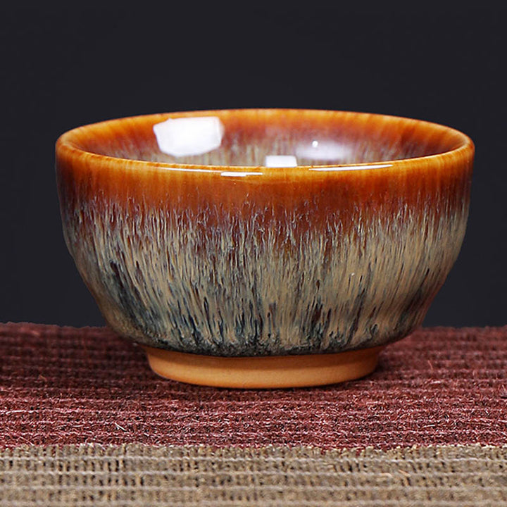 Taza de té de cerámica con diseño del zodíaco chino, 12 Buddha Stones, Kung Fu Jian, taza de té chino Zhan, 73ml