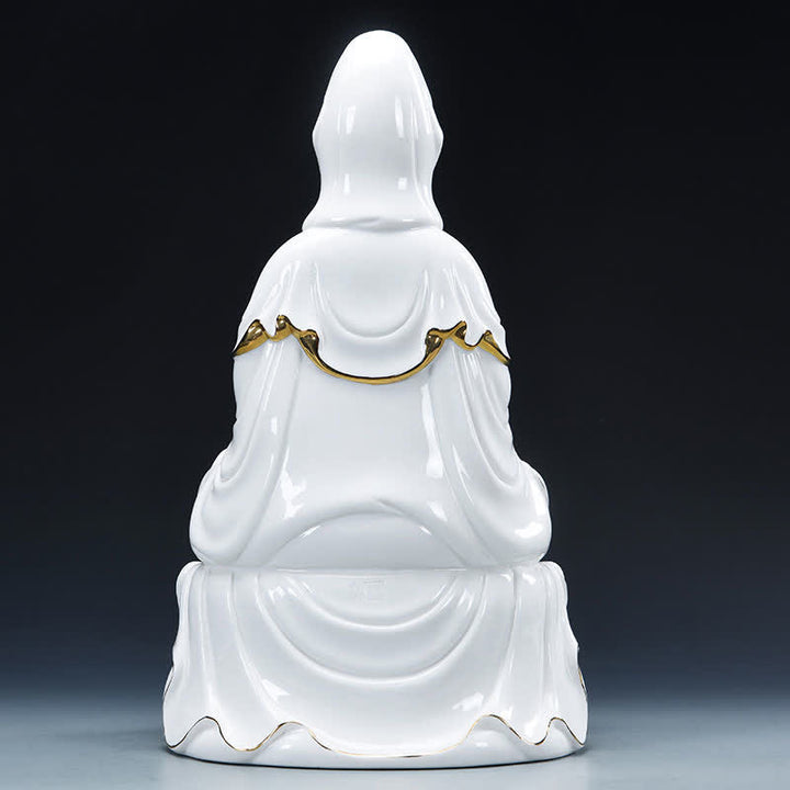 Chenrezig Bodhisattva Avalokitesvara Éxito Estatua de cerámica Decoración del hogar - image 6