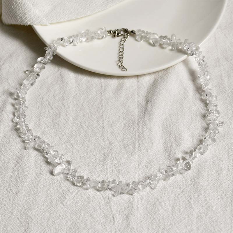 Collar de la suerte con piedras de cristal natural de Buddha Stones - Cristal blanco - image 9