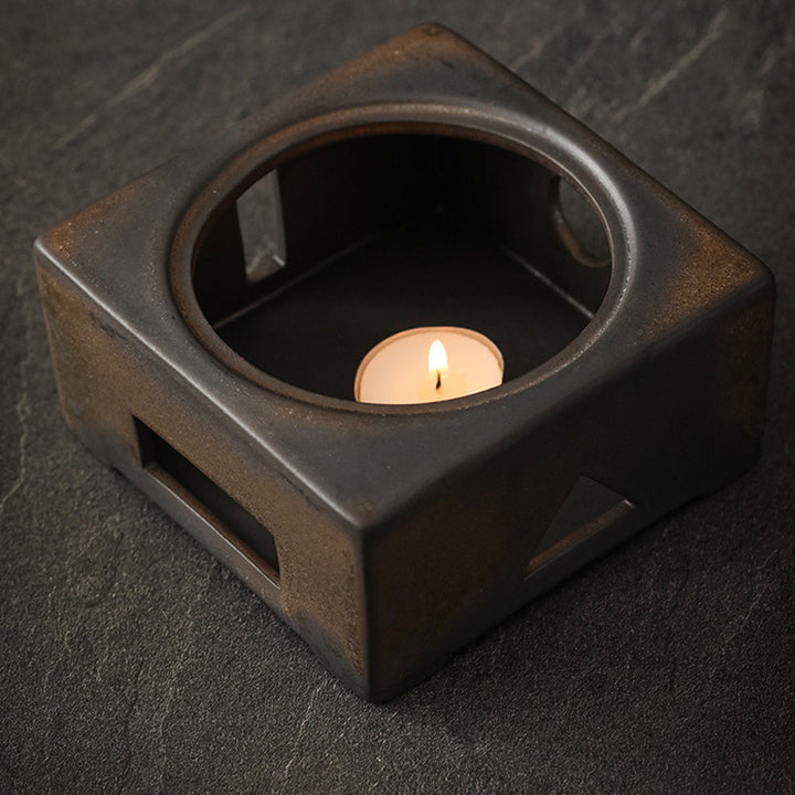 Tetera de kungfú de cerámica de té chino Gongfu marrón Retro de Buddha Stones 700ml con Base