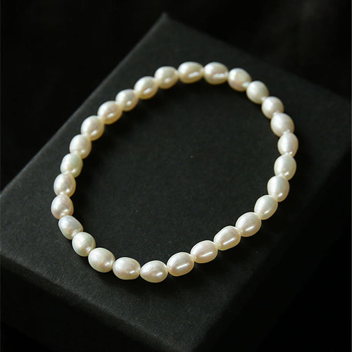 Pulsera con cuentas curativas de perlas naturales de Buddha Stones