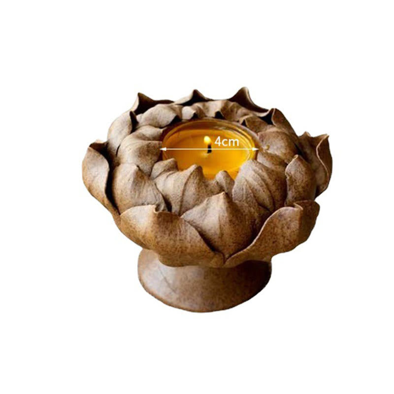 Quemador de incienso de cerámica con diseño de flor de loto y Buddha Stones , decoración para el hogar