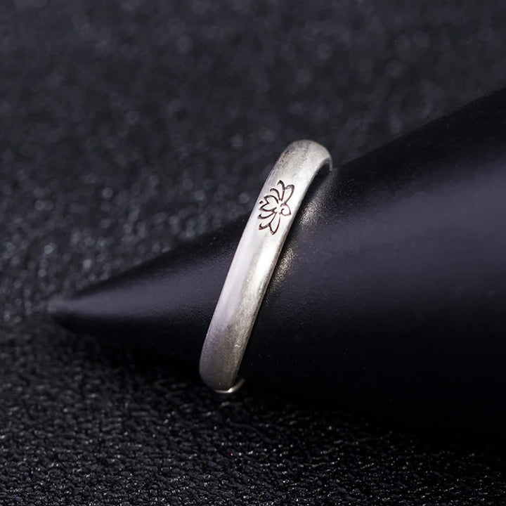 Anillo de iluminación de flor de loto de plata de ley 925 - image 6
