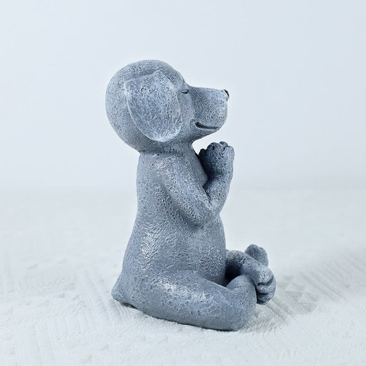 Decoración Zen Meditando Perro Gato Rana