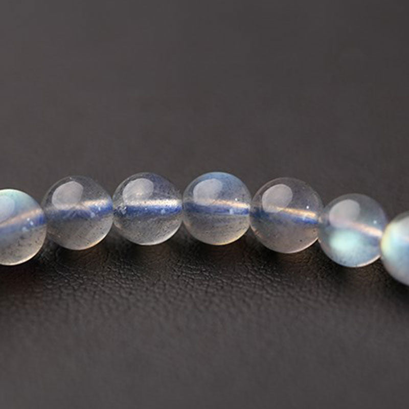 Pulsera de cuentas curativas de Chram de flor de piedra lunar natural