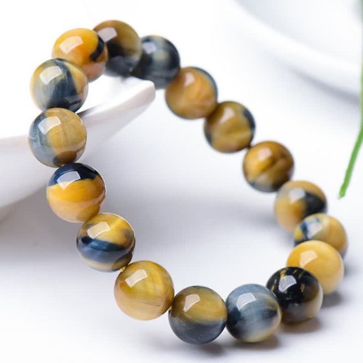 Pulsera de fuerza y valor con protección de ojo de tigre de Buddha Stones