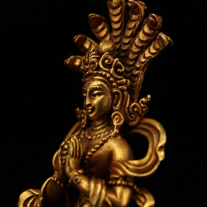 Decoración de estatua de cobre de protección de Bodhisattva Nagarjuna - image 5
