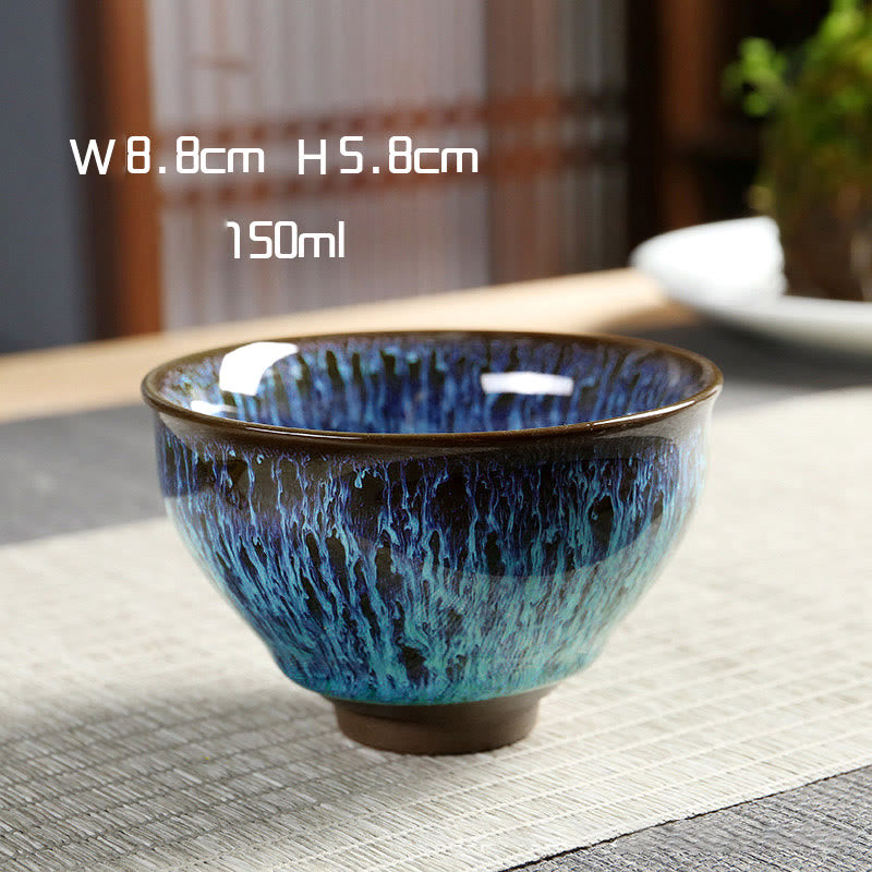 Tazas de té de cerámica multicolor de la ola del océano de la taza de té de las Buddha Stones