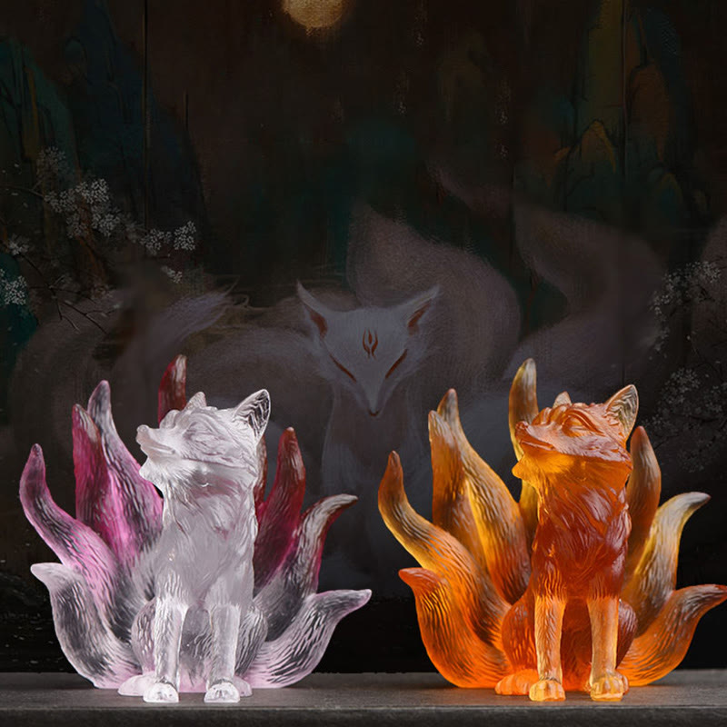 Buddha Stones, pequeño zorro de nueve colas, éxito, fuerza, decoración del hogar - image 1