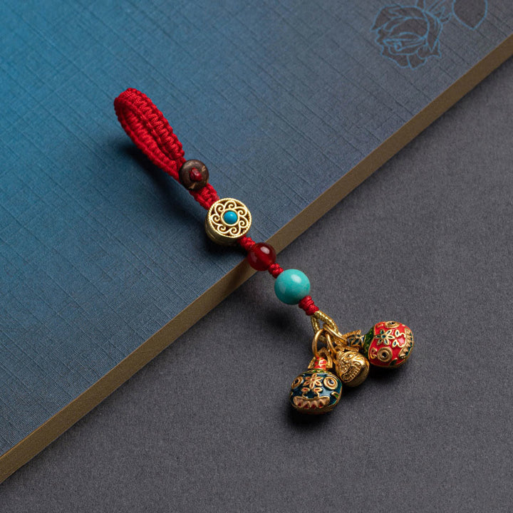 Buddha Stones, oro, bestia tragadora, familia, suerte, llavero de coche, decoración colgante para teléfono